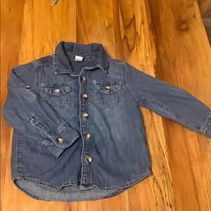 3T boys blue jean button down